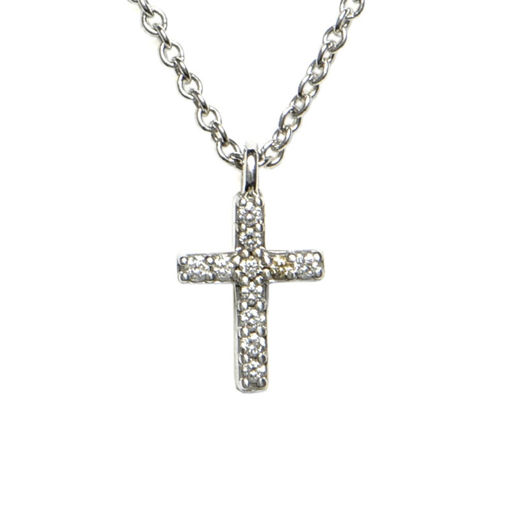 Tiffany Co Metro Cross Necklace Sterling Silver